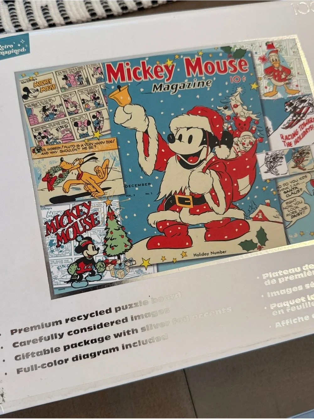 Ceaco 1000 Piece Jigsaw Puzzle Retro Reimagined Mickey Mouse Magazine Silver